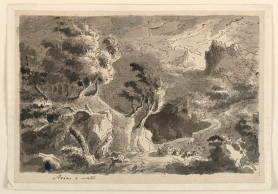 Décor de Scène, Paysage dans les Collines - Unknown artist