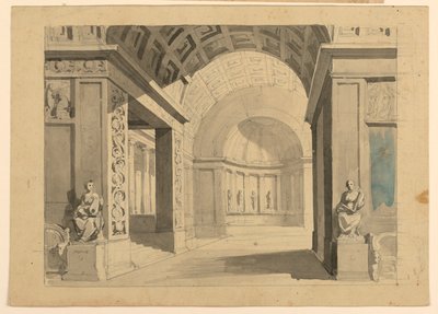 Conception de scène, intérieur de palais - Unknown artist