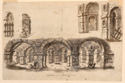 Décor de scène, cave de prison - Unknown artist