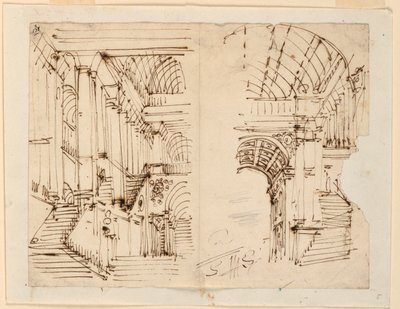 Décor de scène, escaliers - Unknown artist