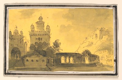 Décor de Scène, Ville dans le Paysage - Unknown artist