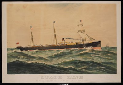 State Line New York et Glasgow, Austin Baldwin & Co Agents Généraux New York - Unknown artist