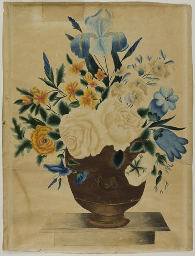 Nature morte avec arrangement floral en pot - Unknown artist