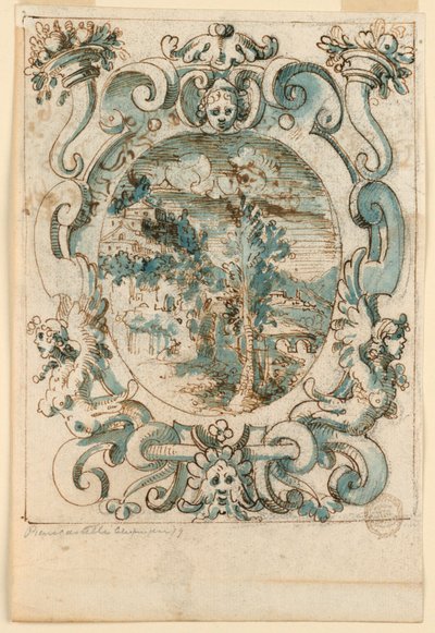 Conception de strapontin avec paysage - Unknown artist