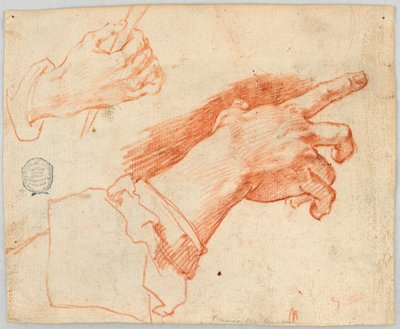 Étude de mains gesticulantes - Unknown artist