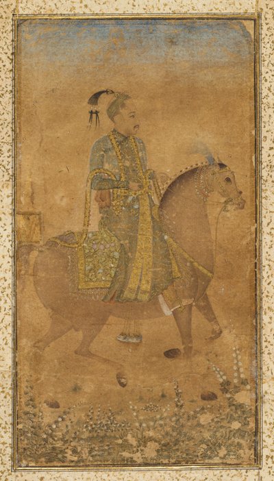 Sultan Abdullah Qutb Shah (1614-74) à cheval - Unknown artist
