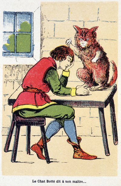 Conte du Chat Botté : « Le Chat Botté dit à son maître... » sd. 19e siècle - Unknown artist