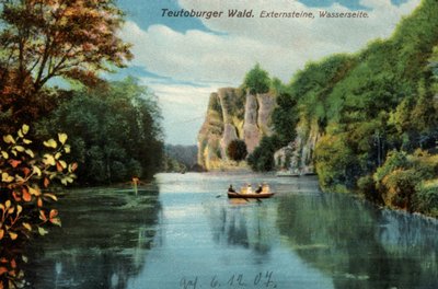 Forêt de Teutoburg, les Externsteine, Carte postale historique d