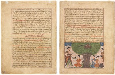 Page de texte, prose persane (recto) ; L