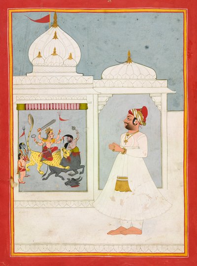 Thakur Ajit Singh adore la déesse - Unknown artist