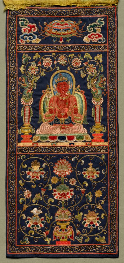 Thangka avec le septième bodhisattva - Unknown artist