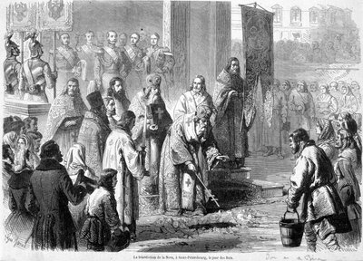 La bénédiction de la Neva, Russie, le jour des Rois - Unknown artist