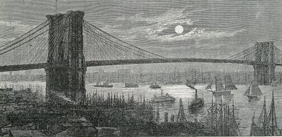 Le pont de Brooklyn, New York - Unknown artist