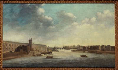 La Grande Galerie du Louvre, avec la Porte Neuve, Pont-Neuf, Cité, Tour de Nesle et Quai Malaquais, vers 1640, entre 1635 et 1645 - Unknown artist