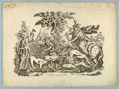 La Chasse au Lion - Unknown artist