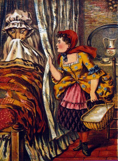 Le Petit Chaperon Rouge. Conte de Charles Perrault (1697). Illustration anonyme - Unknown artist