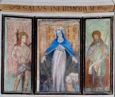 La Madone, Saint Sébastien et Saint Roch - Unknown artist