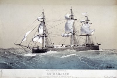 Le Monarch, flotte anglaise, vers 1850 - Unknown artist