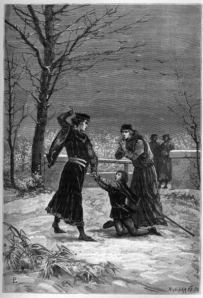 Le Meurtre de Rutland par Lord Clifford - Edmund, comte de Rutland est tué par Lord Clifford à la bataille de Wakefield - Edmond Plantagenet comte de Rutland - Unknown artist