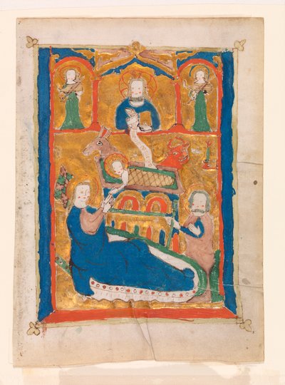 La Nativité avec Dieu le Père, Joseph et les anges - Unknown artist