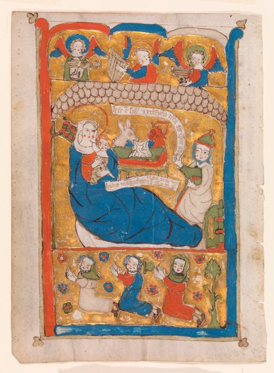 La Nativité avec Joseph, anges et adorateurs - Unknown artist