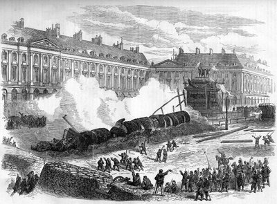 La Commune de Paris en 1871. Démolition de la colonne Vendôme par les fédérés (communards) le 12 avril - Unknown artist