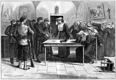 La Commune de Paris en 1871. Fouille par les fédérés (communards) d