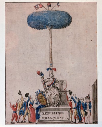 Le Peuple est Souverain - Allégorie de la République française et Arbre de la Liberté - Unknown artist