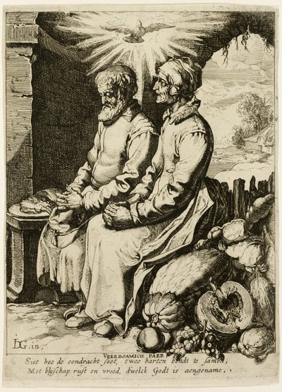 Le vieux couple pieux - Unknown artist