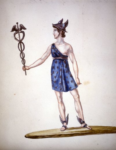 Le dieu romain Mercure ou Hermès chez les Grecs - Unknown artist