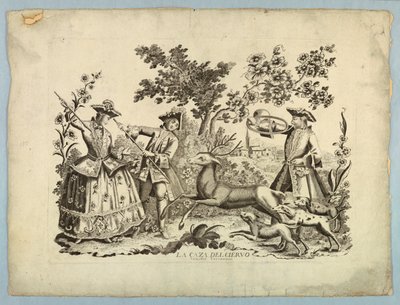 La chasse au cerf - Unknown artist