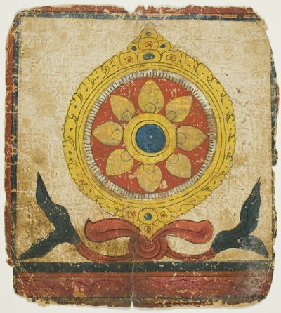 La roue de la loi (Dharmachakra), tirée d