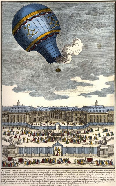 Le globe aérostatique construit à Versailles en 1783 - Unknown artist