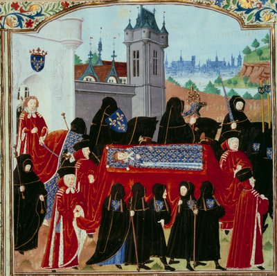 Le corps du défunt roi Charles VI est emporté - Unknown artist