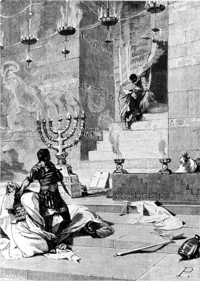 La prise de Jérusalem par Titus vers 80 après J.-C. Gravure du XIXe siècle. - Unknown artist