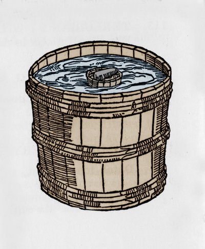 Le compas dans sa forme la plus ancienne flottant à la surface de l