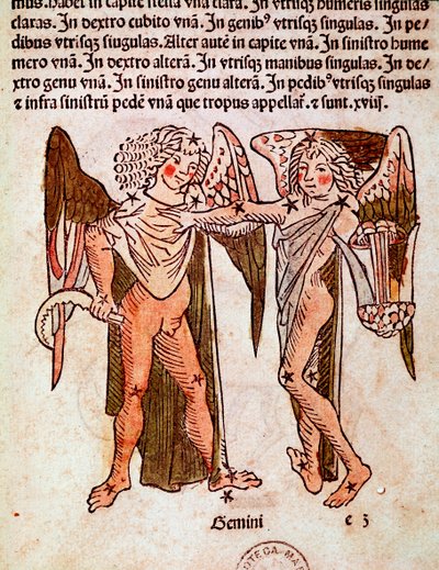 La constellation des Gémeaux (détail) de « Poeticon astronomicon » attribué à l