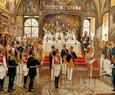 Le couronnement du tsar Nicolas II (1868-1918) à Moscou, Russie - Unknown artist