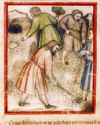 Les Philistins envieux remplissent les puits creusés par Isaac - Unknown artist