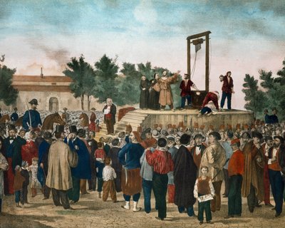 Exécution de Felice Orsini et Pieri le 13 mars 1858 pour l