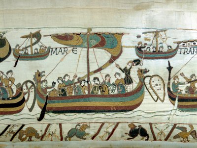 La flotte de Guillaume le Conquérant (1027-1087) traverse la Manche vers l