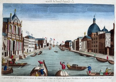 Le grand canal de Venise. À droite : le Couvent de Sainte Claire et l