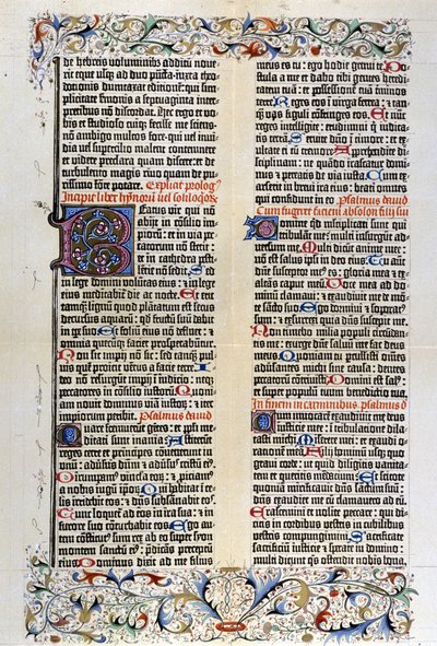 La Bible latine de Gutenberg avec 42 lignes - 1455 - Unknown artist