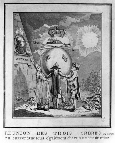 La réunion des trois ordres, 4 août - Unknown artist