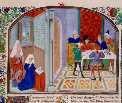 Le jeu miniature du manuscrit « Commentaire sur l