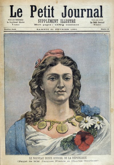 Le nouveau buste officiel de la République (Marianne) - dans « Le Petit Journal » du 21/02/1891 - Unknown artist