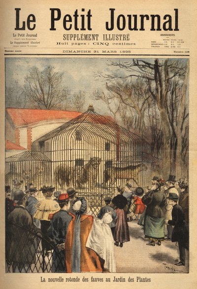 La nouvelle rotonde des bêtes dans le jardin des plantes à Paris. Gravure dans "Le petit journal" 31/03/1895. Collection Selva - Unknown artist
