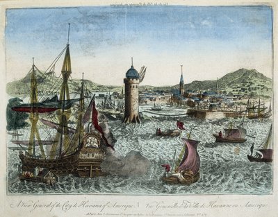 Le port de La Havane et la navigation environnante - gravure - Unknown artist