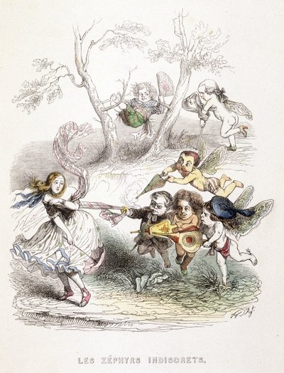 Les zéphyrs curieux - gravure - Unknown artist