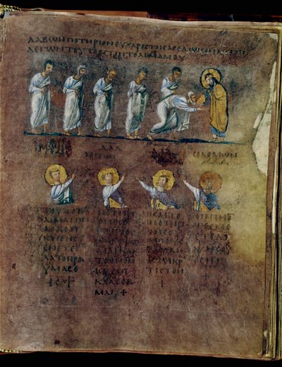 Le Codex Rossanensis pourpre, 6e siècle (manuscrit) - Unknown artist